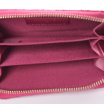 Chanel Lambskin Camellia Embossed Zip Coin Purse Pink 5 of 8