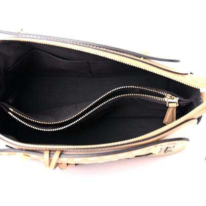 Fendi Vitello King Elaphe Python Print Logo Medium By The Way Boston Bag Miele Scuro Makeup 4 of 11