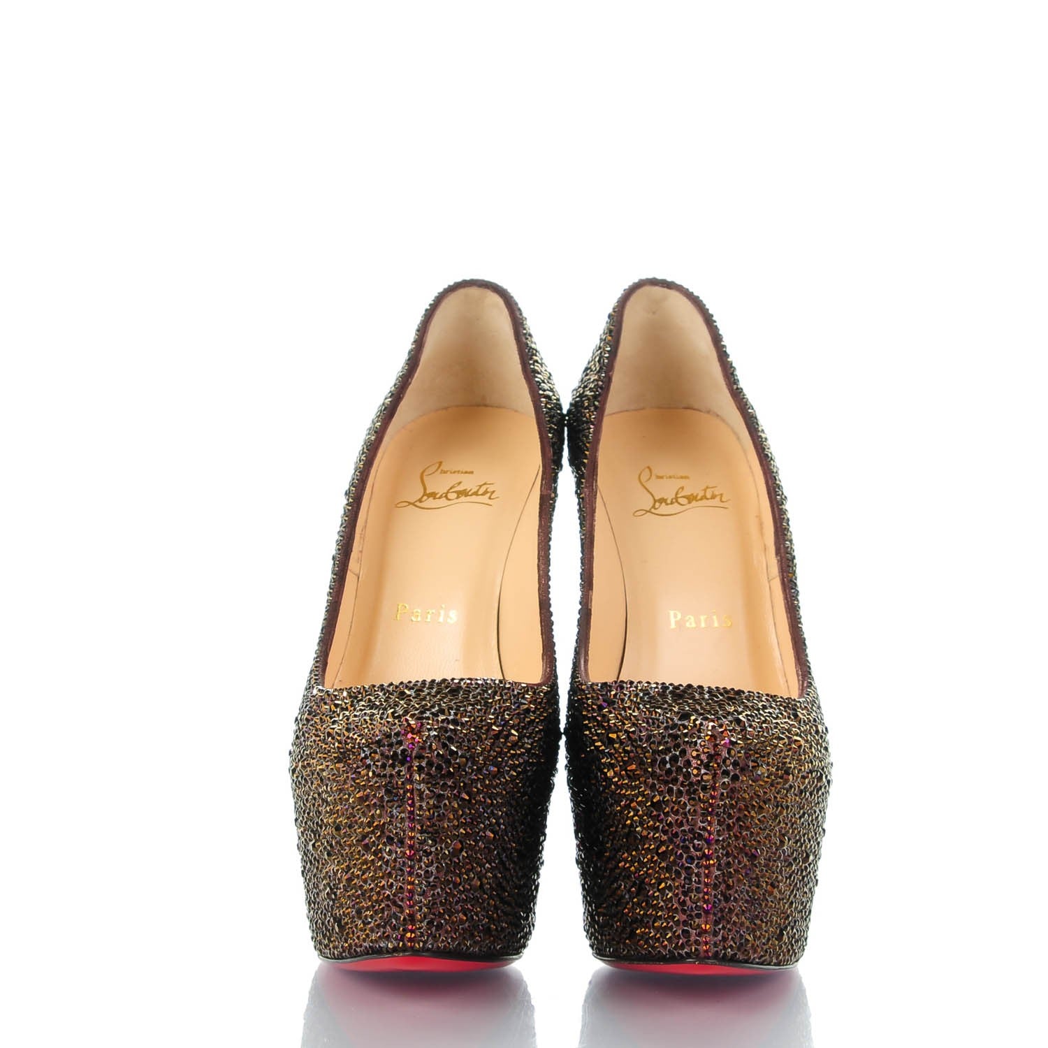 Christian Louboutin Crystal Suede Burma Daffodile Strass 160 Pumps 36 Plum 2 of 8