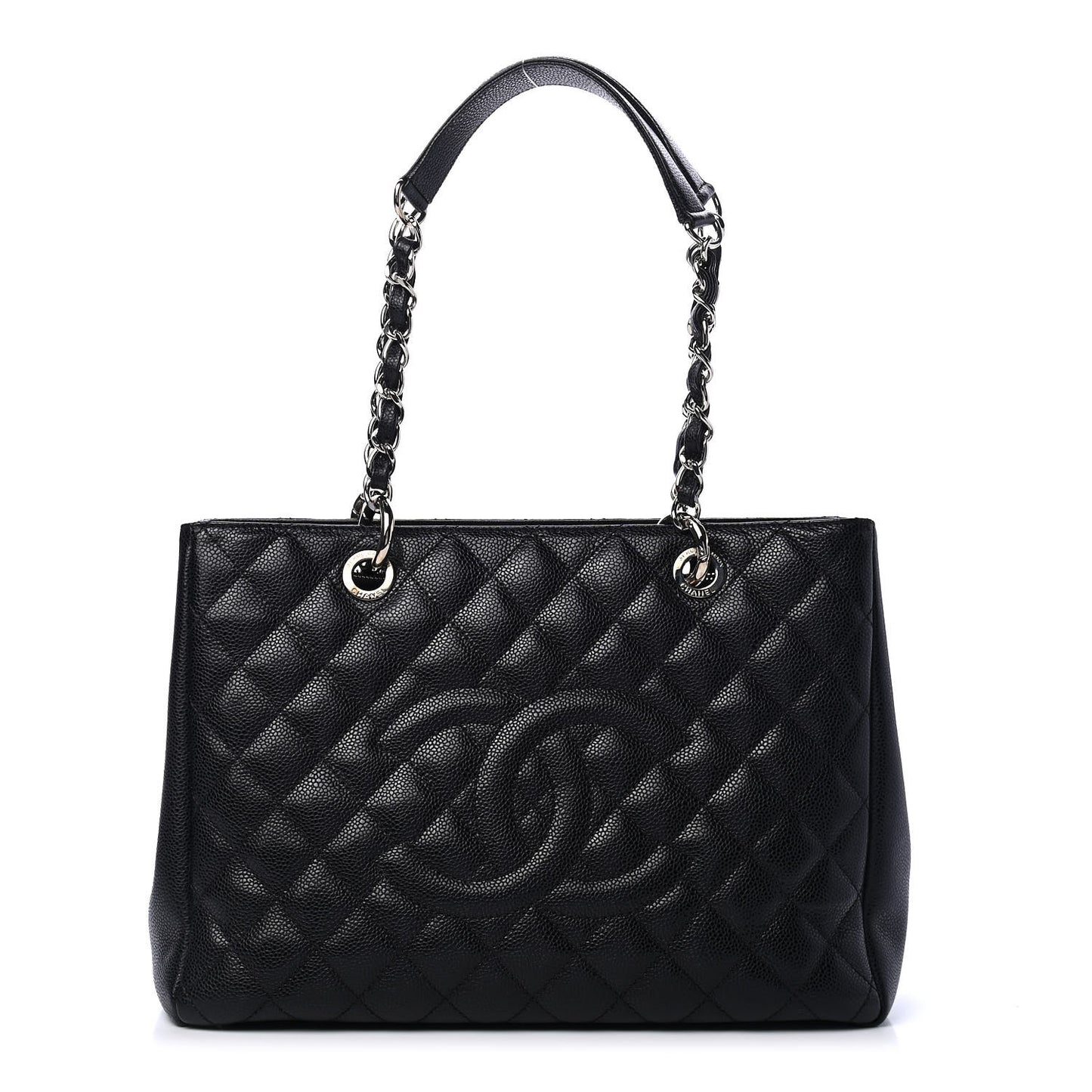 Caviar Quilted Grand Shopping Tote GST Black