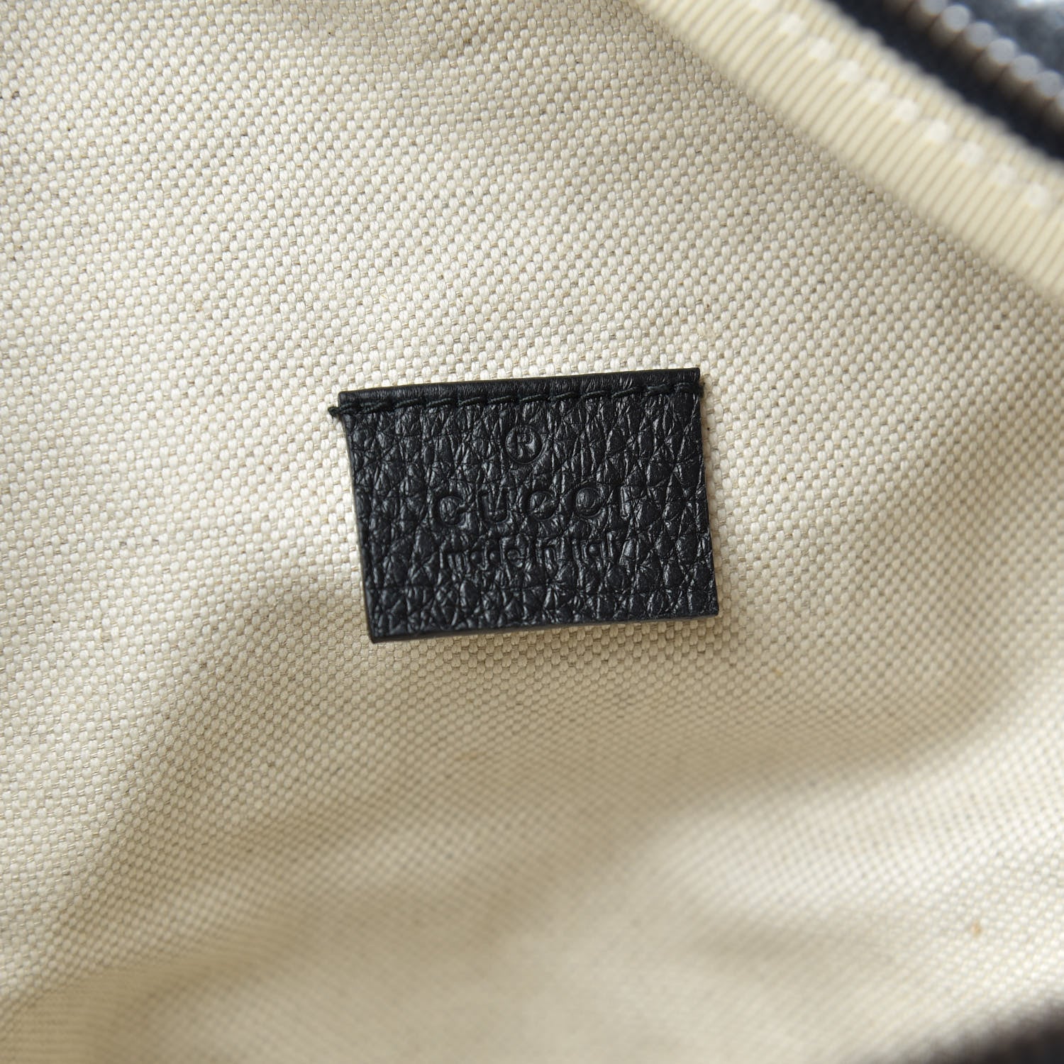 Gucci Grained Calfskin Logo Belt Bag Black 6 of 9