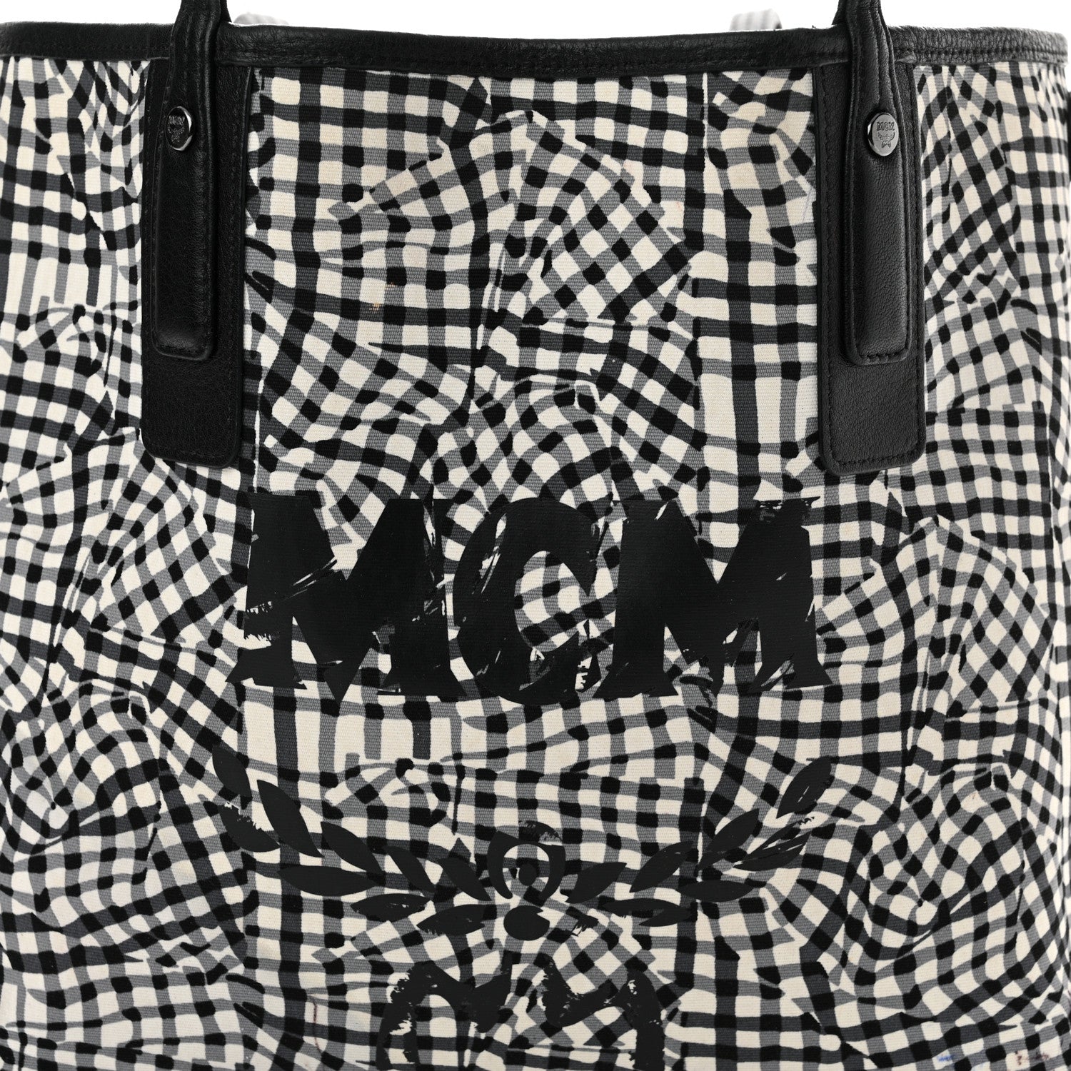 MCM Visetos Medium Liz Reversible Shopper Tote Black 14 of 29