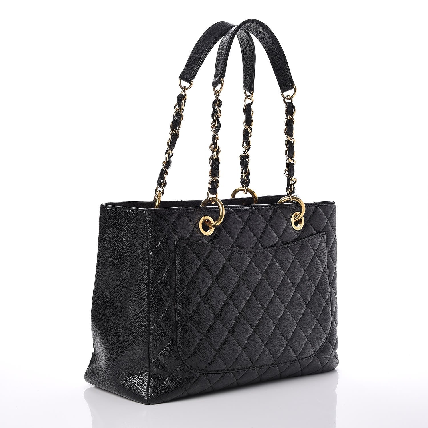 Chanel Caviar Quilted Grand Shopping Tote GST Black 3 of 7