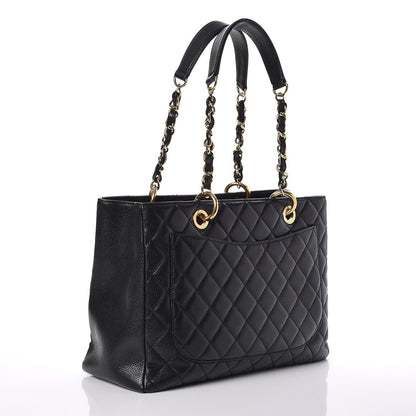 Chanel Caviar Quilted Grand Shopping Tote GST Black 3 of 7