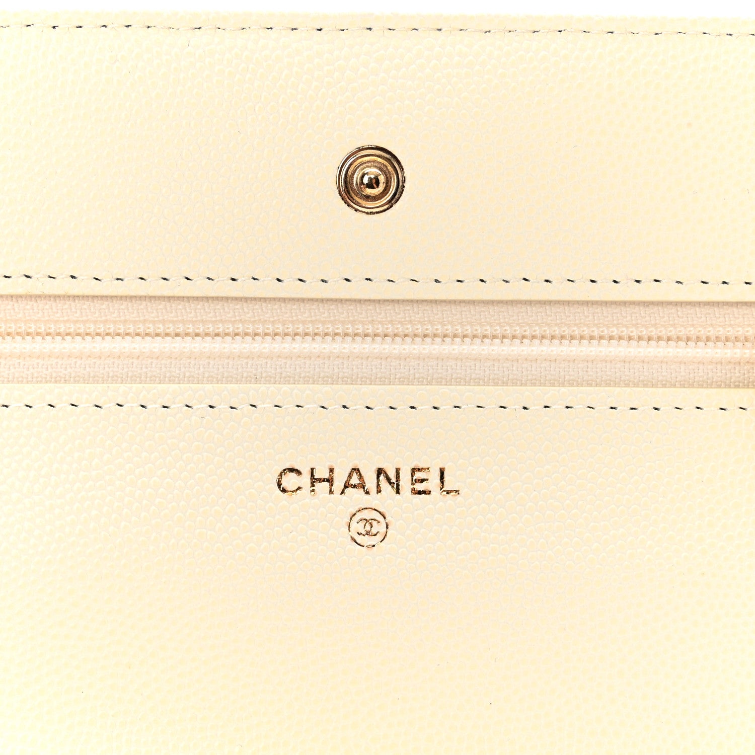 Chanel Caviar Quilted Wallet On Chain WOC White 5 of 11