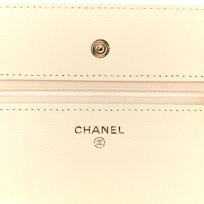 Chanel Caviar Quilted Wallet On Chain WOC White 5 of 11