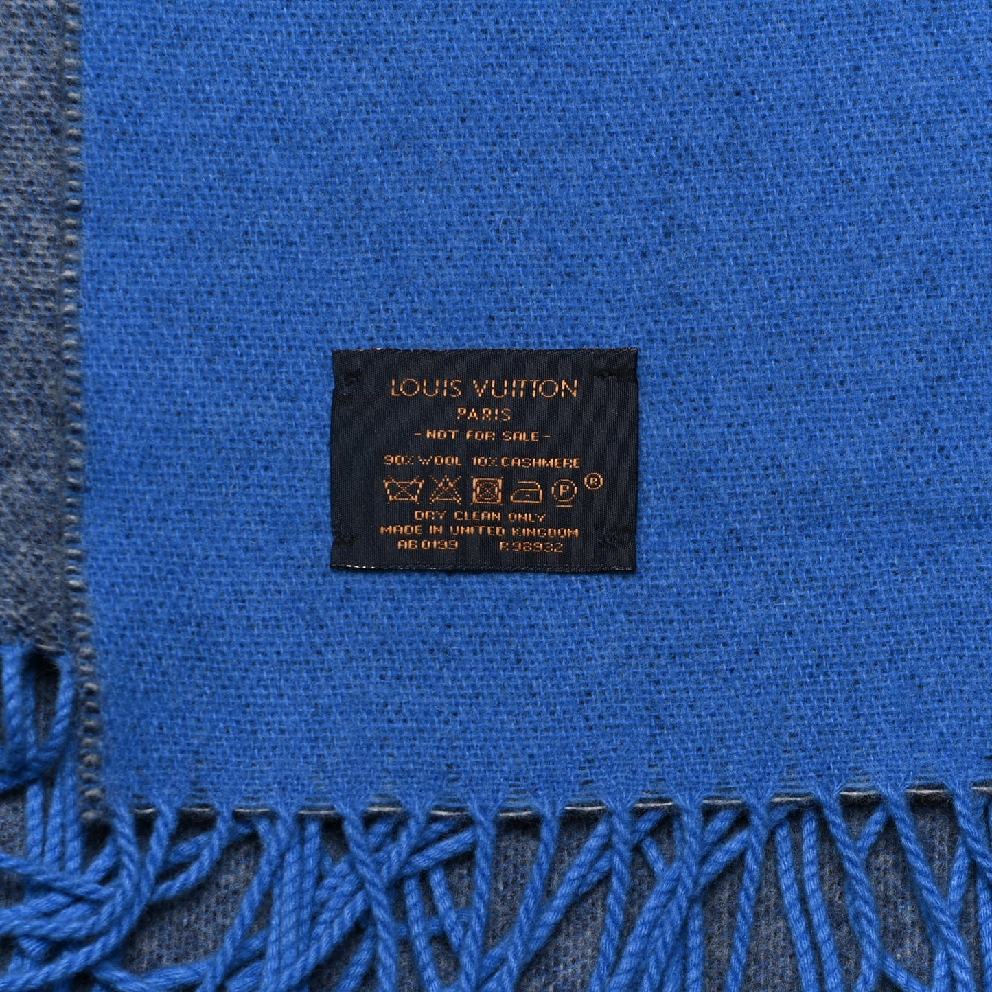 Wool Cashmere Classic Throw Navy
