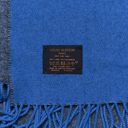 Louis Vuitton Wool Cashmere Classic Throw Navy 3 of 3