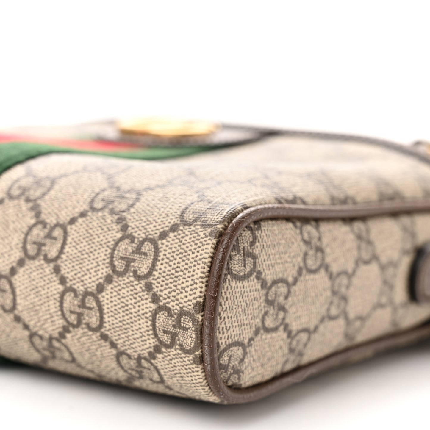 GG Supreme Monogram Web Small Ophidia Messenger Bag Brown