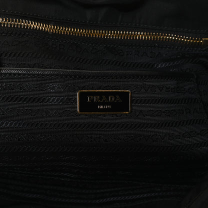 Prada Tessuto Nylon Calfskin Tote Black 6 of 10