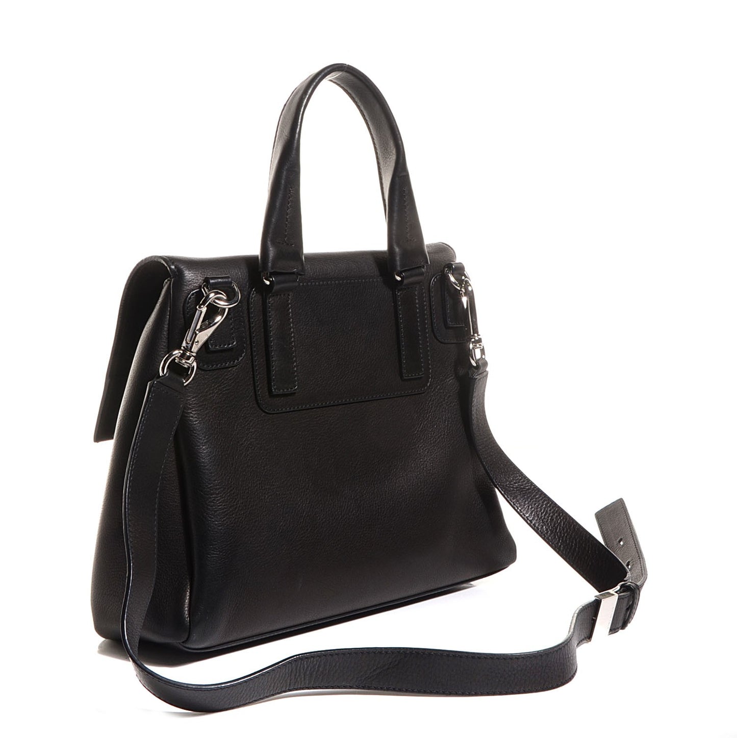 Calfskin Small Pandora Pure Flap Bag Black