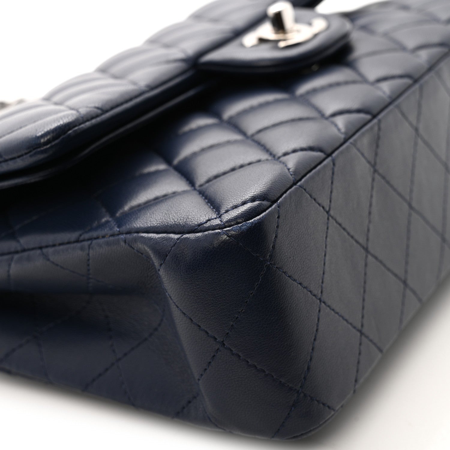 Chanel Lambskin Quilted Small Double Flap Blue 11 of 13