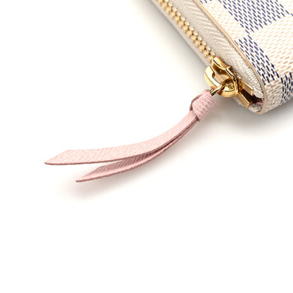 Louis Vuitton Damier Azur Clemence Wallet Rose Ballerine 7 of 10