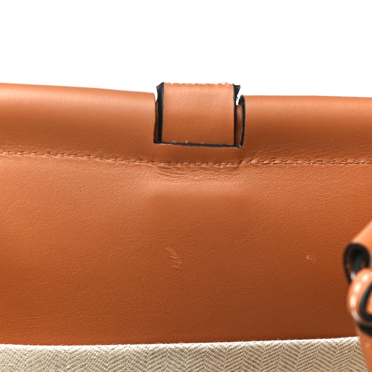 Grained Calfskin Cushion Tote Tan
