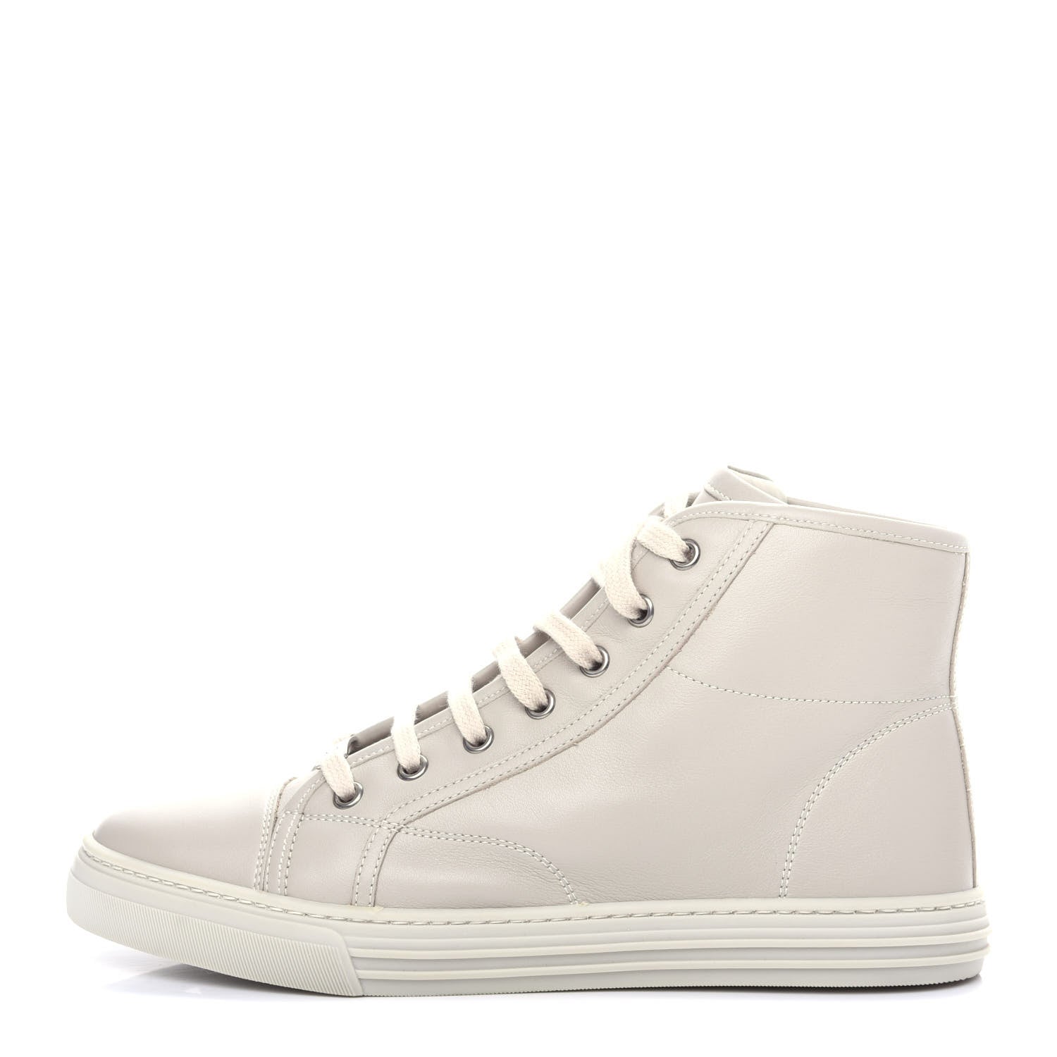 Gucci Calfskin Womens High Top Sneakers 37.5 Mystic White 1 of 11