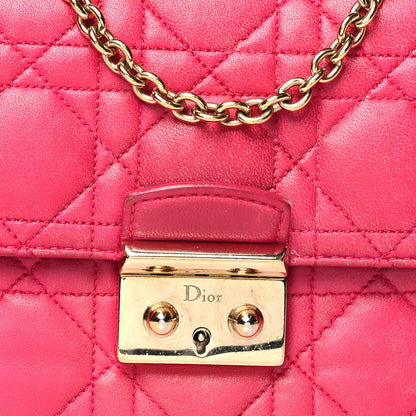 Christian Dior Lambskin Cannage Miss Dior Promenade Pouch Fuchsia 8 of 21