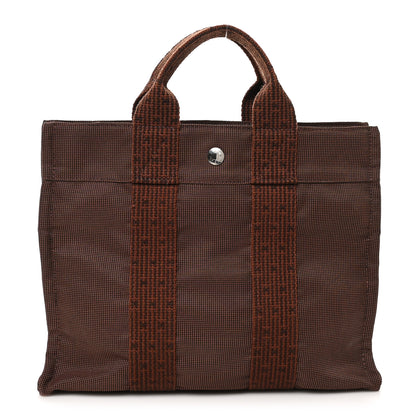 Hermes Canvas Herline PM Tote Brown 1 of 9