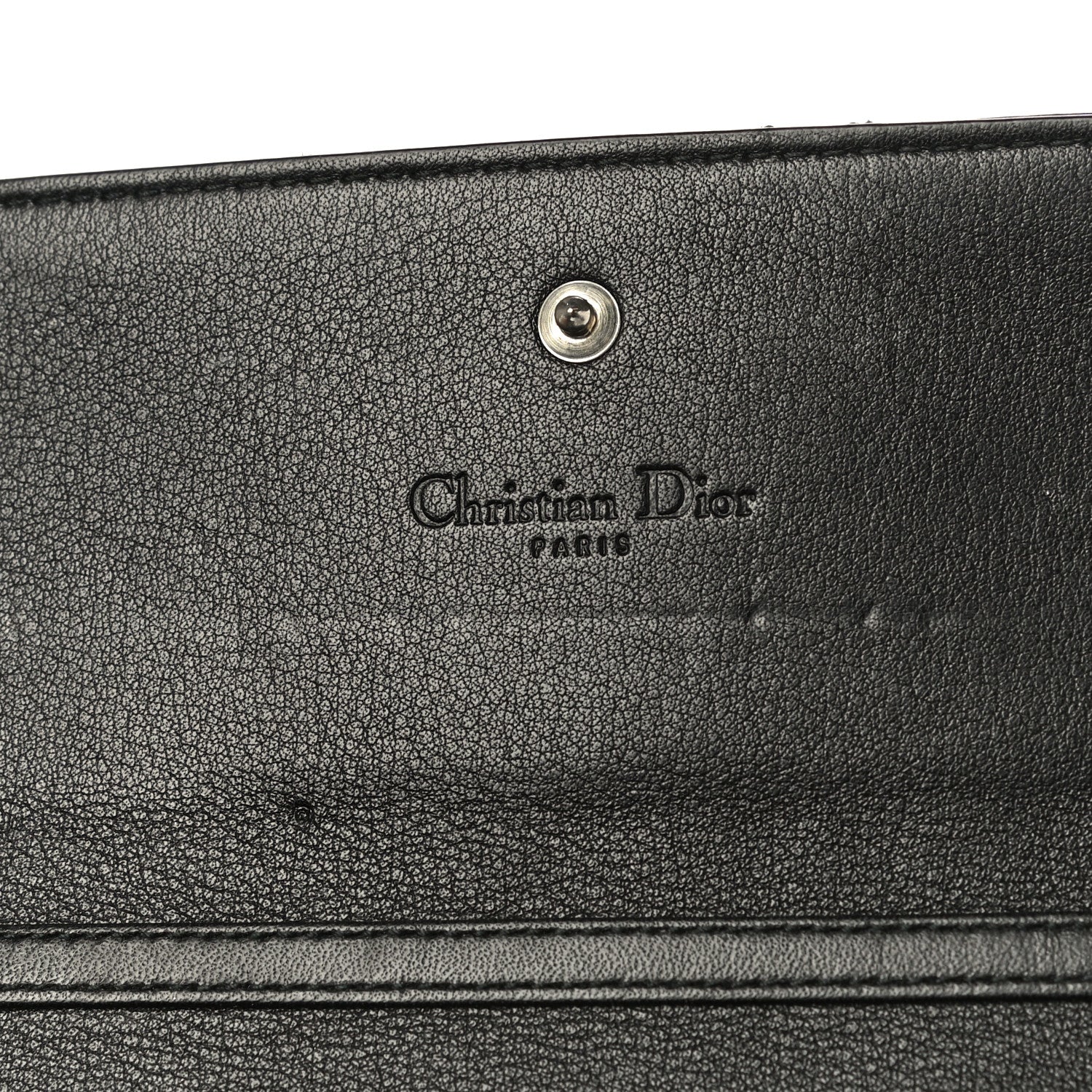 Christian Dior Patent Cannage Lady Dior Rendezvous Wallet On Chain Black 12 of 18