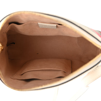 Gucci GG Supreme Monogram Flora Web GG Small Ophidia Dome Shoulder Bag White 5 of 9