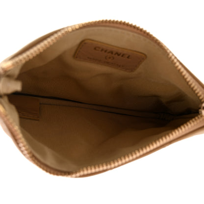 Chanel Lambskin Quilted Small Cosmetic Case Gold 4 of 6