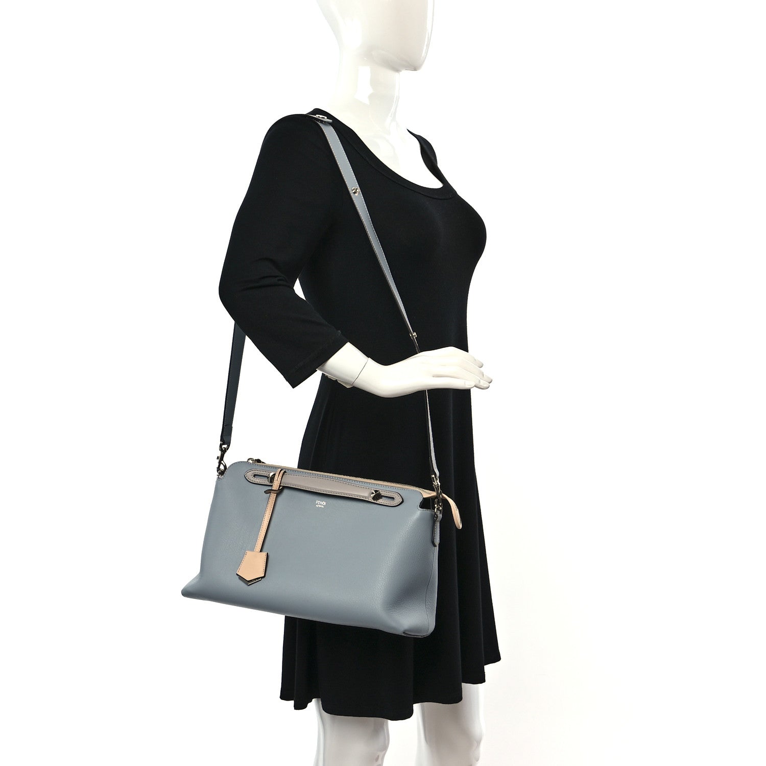Fendi Vitello Dolce 4 Color Medium By The Way Boston Bag Polvere Multicolor 3 of 8