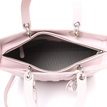 Christian Dior Lambskin Cannage Large Lady Dior Rose Poudre 4 of 13