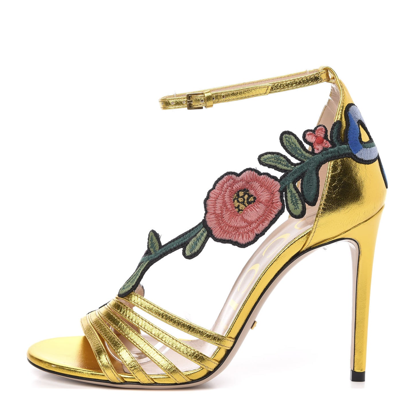 Metallic Nappa Ophelia High Heel Sandals 36.5 Gold
