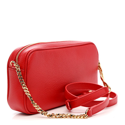 Burberry Calfskin Monogram Embossed Elongated Camera Bag Red 3 of 11