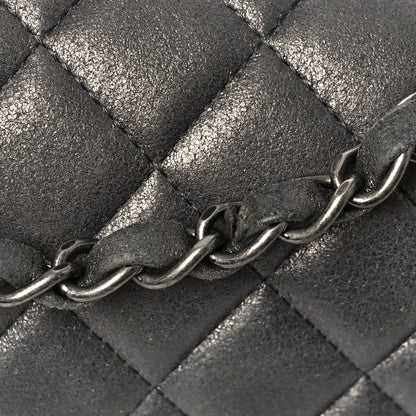 Chanel Iridescent Calfskin Quilted Mini Rectangular Flap Dark Grey 12 of 12