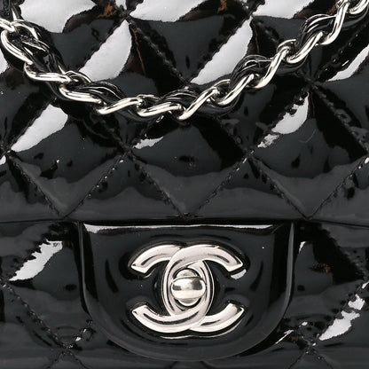 Chanel Patent Calfskin Quilted Mini Square Flap Black 9 of 11