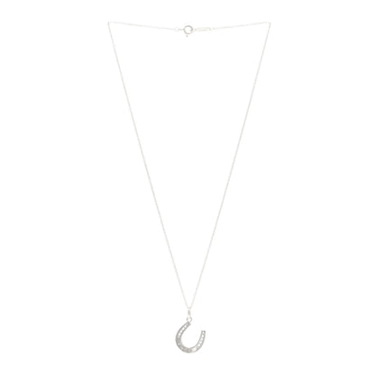 Tiffany Sterling Silver Horseshoe Pendant Necklace 3 of 4