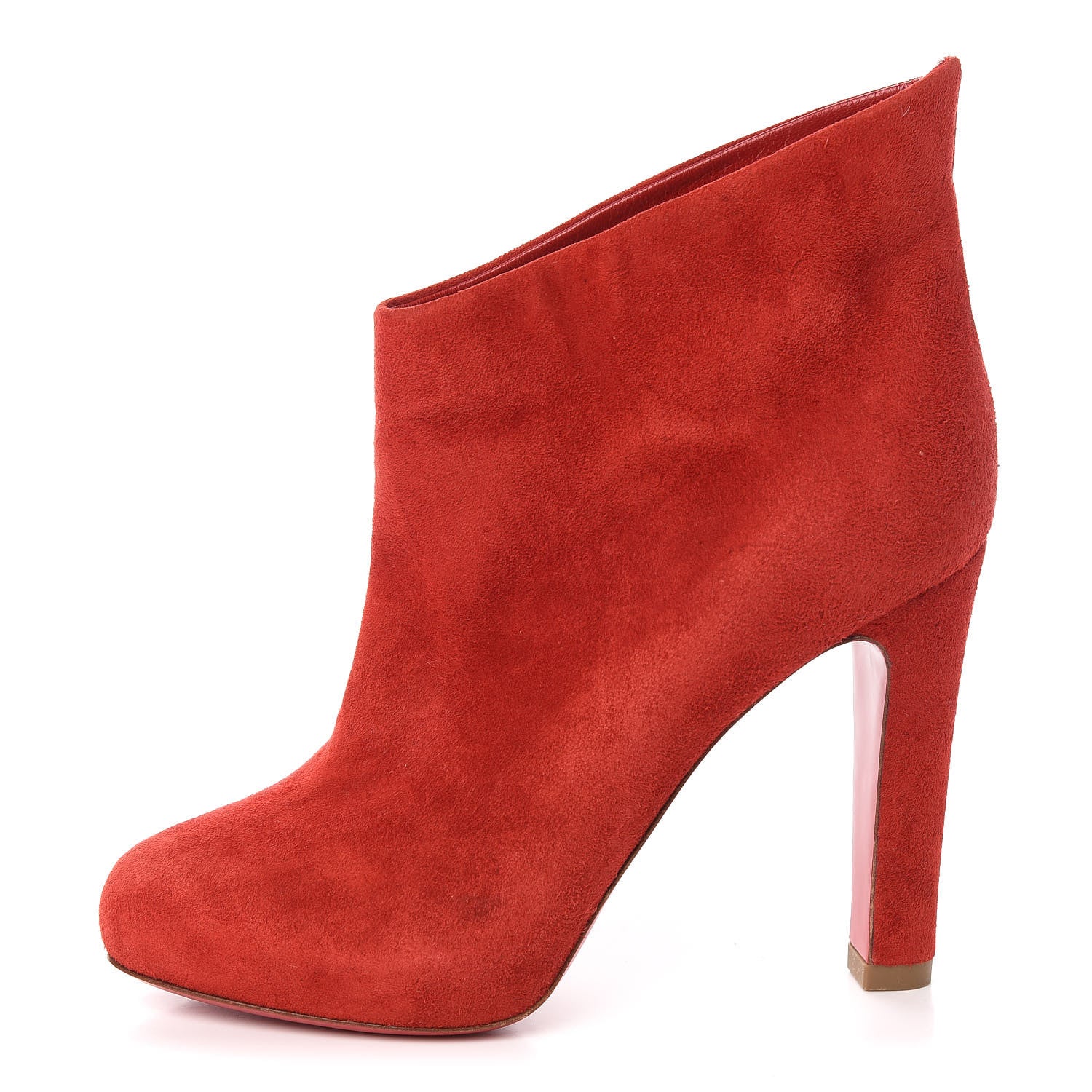 Christian Louboutin Veau Velours Ankle Boots 36 Carmin 1 of 9
