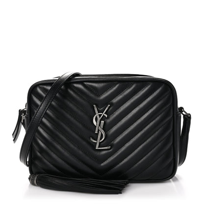 Saint Laurent Calfskin Matelasse Monogram Lou Camera Bag Black 1 of 10