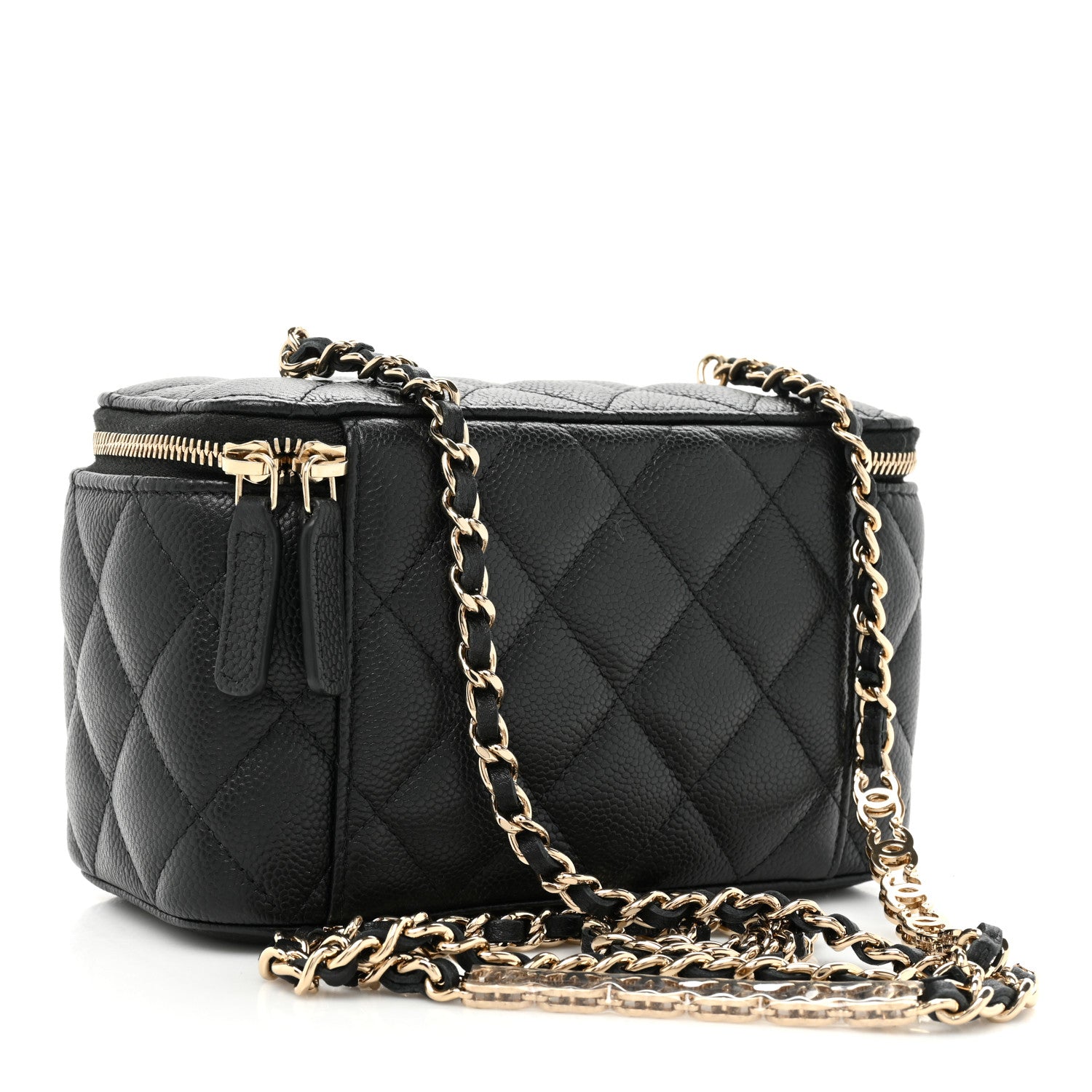 Chanel Caviar Quilted Small Vanity Case With Chain Black 3 of 11