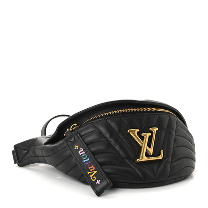 Louis Vuitton Calfskin Quilted New Wave Bumbag Black 4 of 9