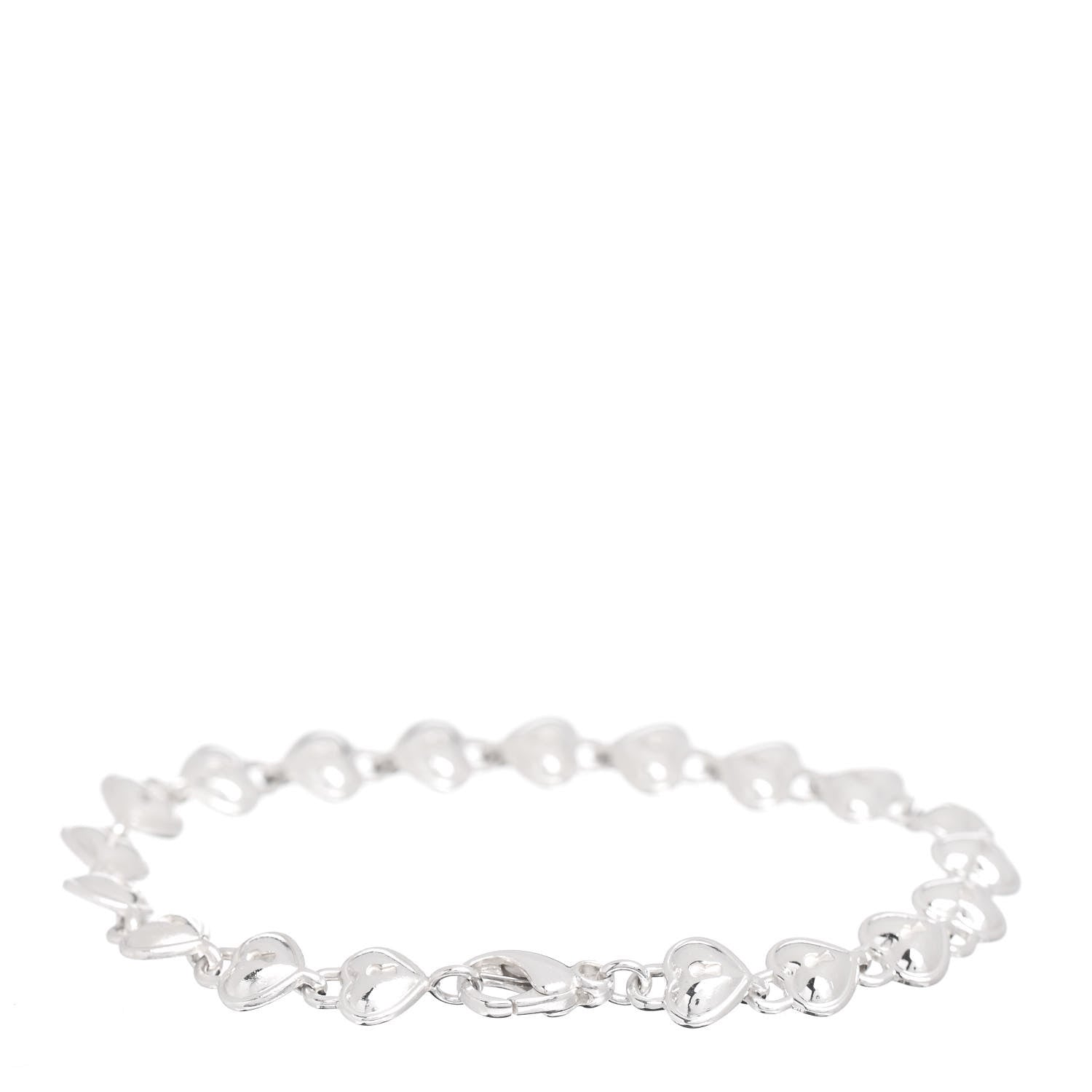 Tiffany Sterling Silver Heart Lock Link Bracelet 3 of 4