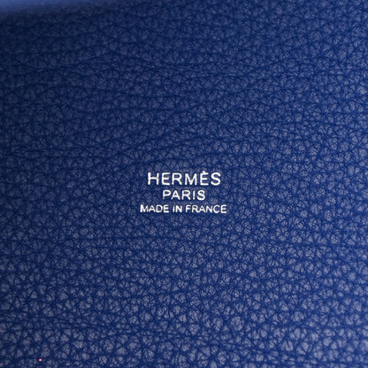 Hermes Taurillon Clemence Picotin Lock 22 MM Bleu Electrique 6 of 9