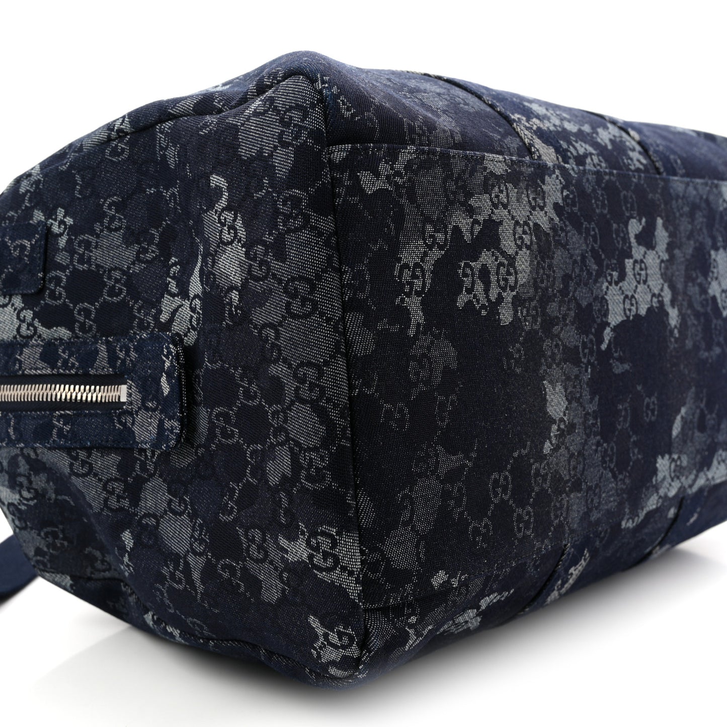 Denim Monogram Large Duffle Bag Deep Blue