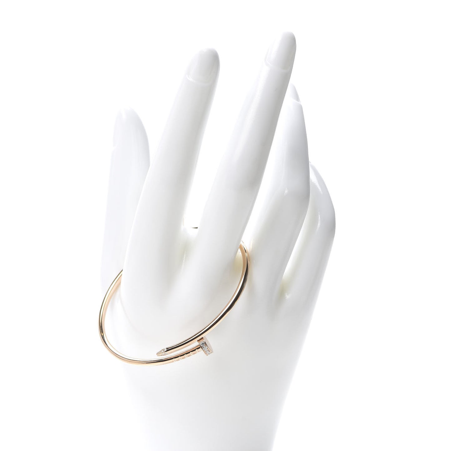 18K Pink Gold Diamond Small Juste Un Clou Bracelet 16