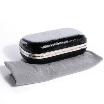 Alexander McQueen Patent Leather Skull Box Clutch Black 4 of 9