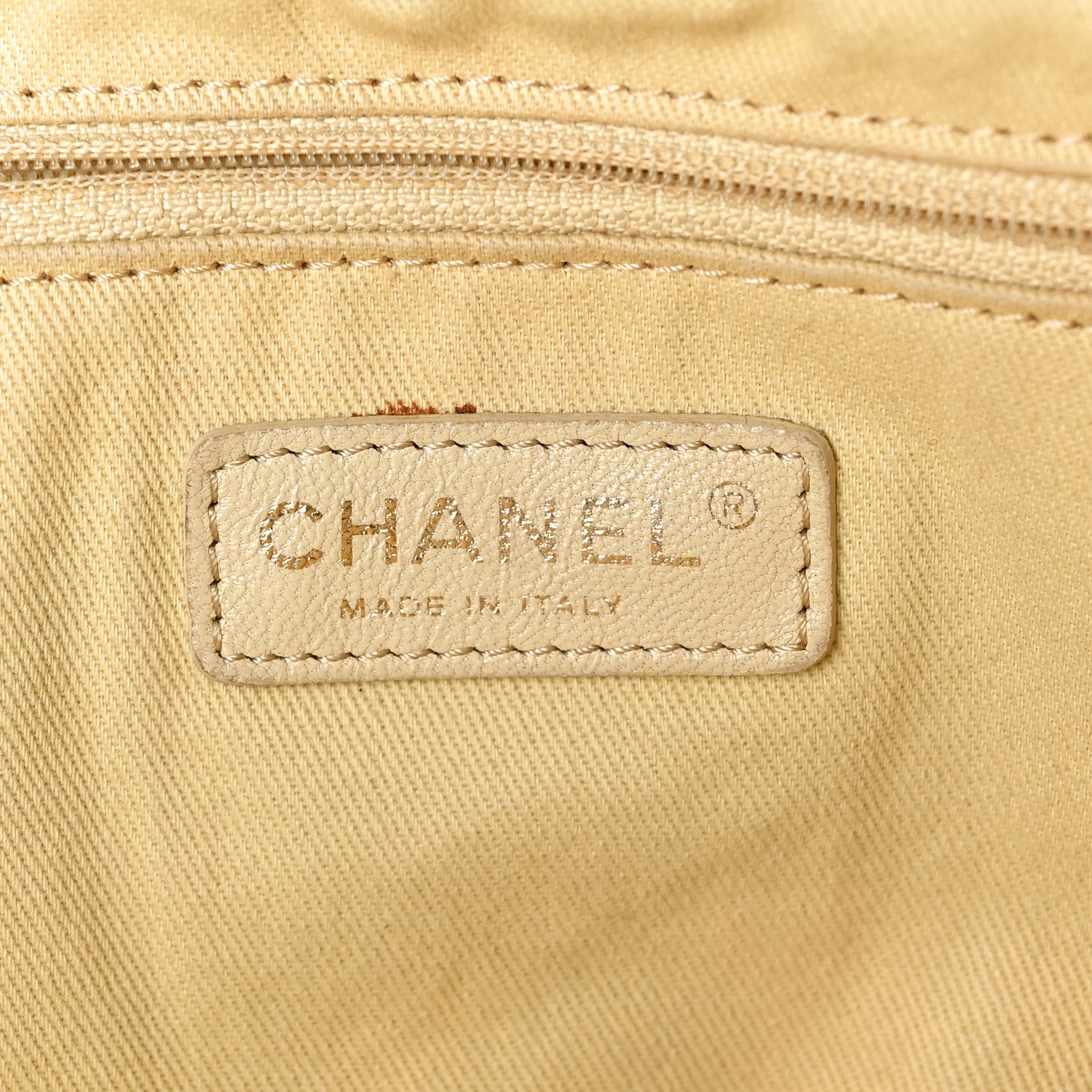 Chanel Lurex Canvas Small Deauville Tote Navy Blue Gold 6 of 12