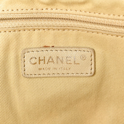 Chanel Lurex Canvas Small Deauville Tote Navy Blue Gold 6 of 12
