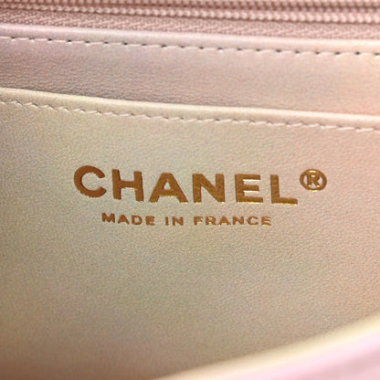 Chanel Lambskin Quilted Ombre Mini Top Handle Rectangular Flap Pink Multicolor 5 of 10