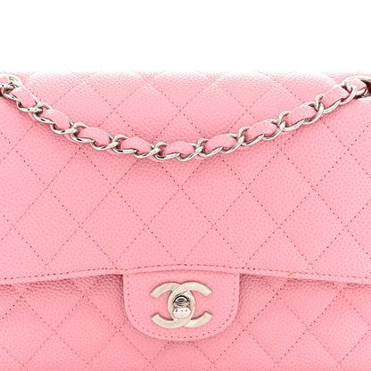 Chanel Caviar Quilted Medium Double Flap Pink 8 of 12