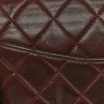 Chanel Lambskin Quilted Medium Double Flap Burgundy 11 of 12