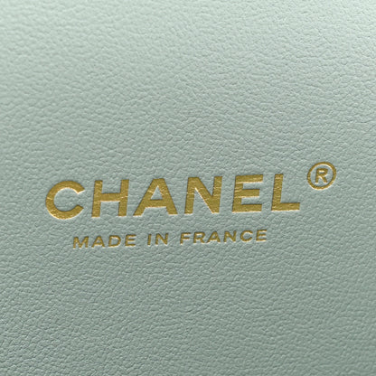 Chanel Caviar Quilted Maxi Double Flap Light Blue 7 of 15