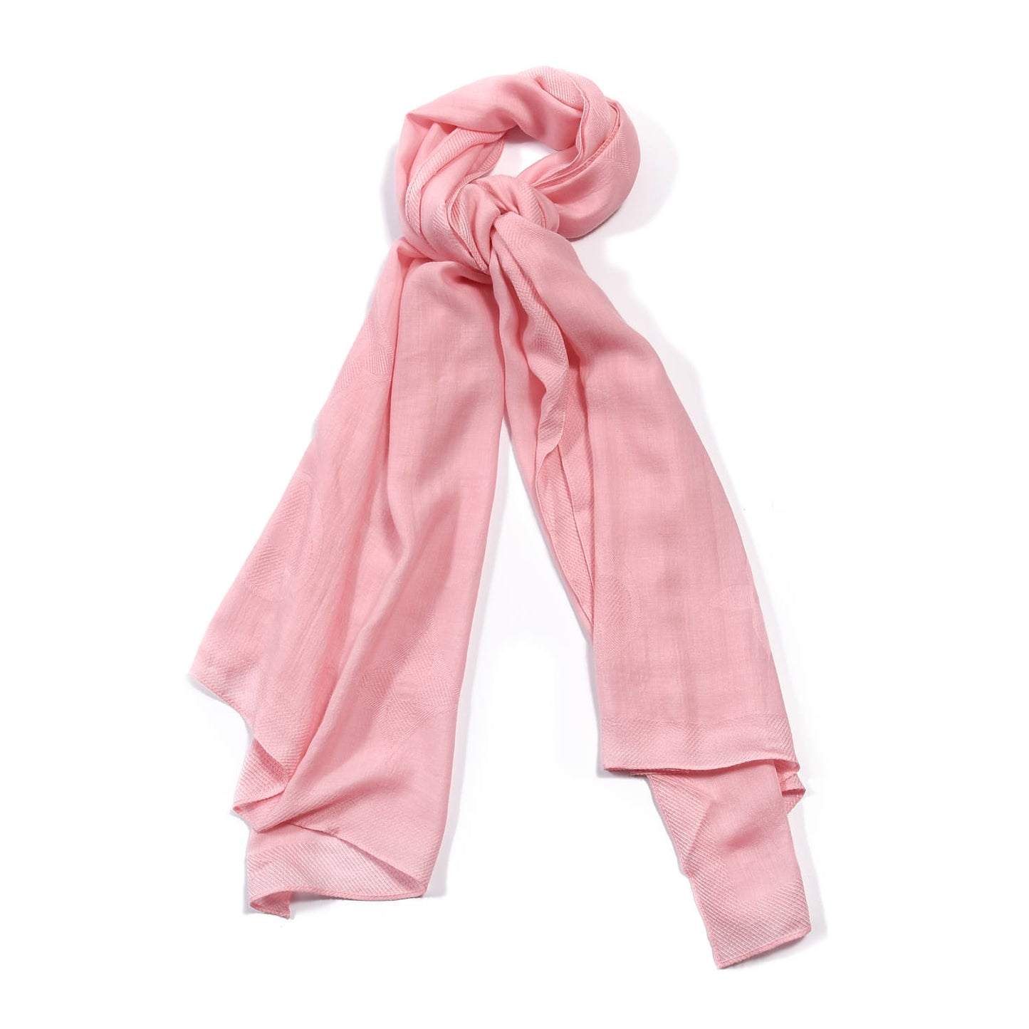 Cashmere Silk Monogram Shawl Pink