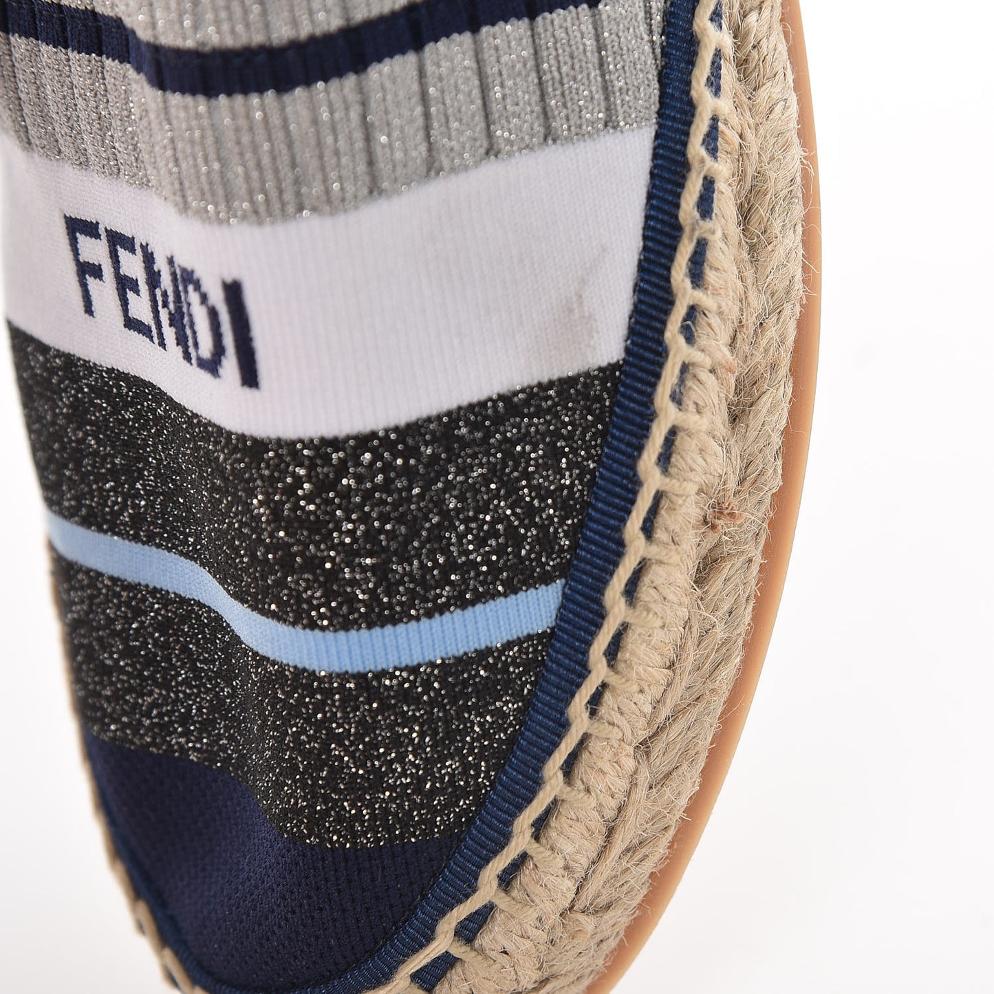 Knit Rockoko Sock Espadrilles 38 Grey