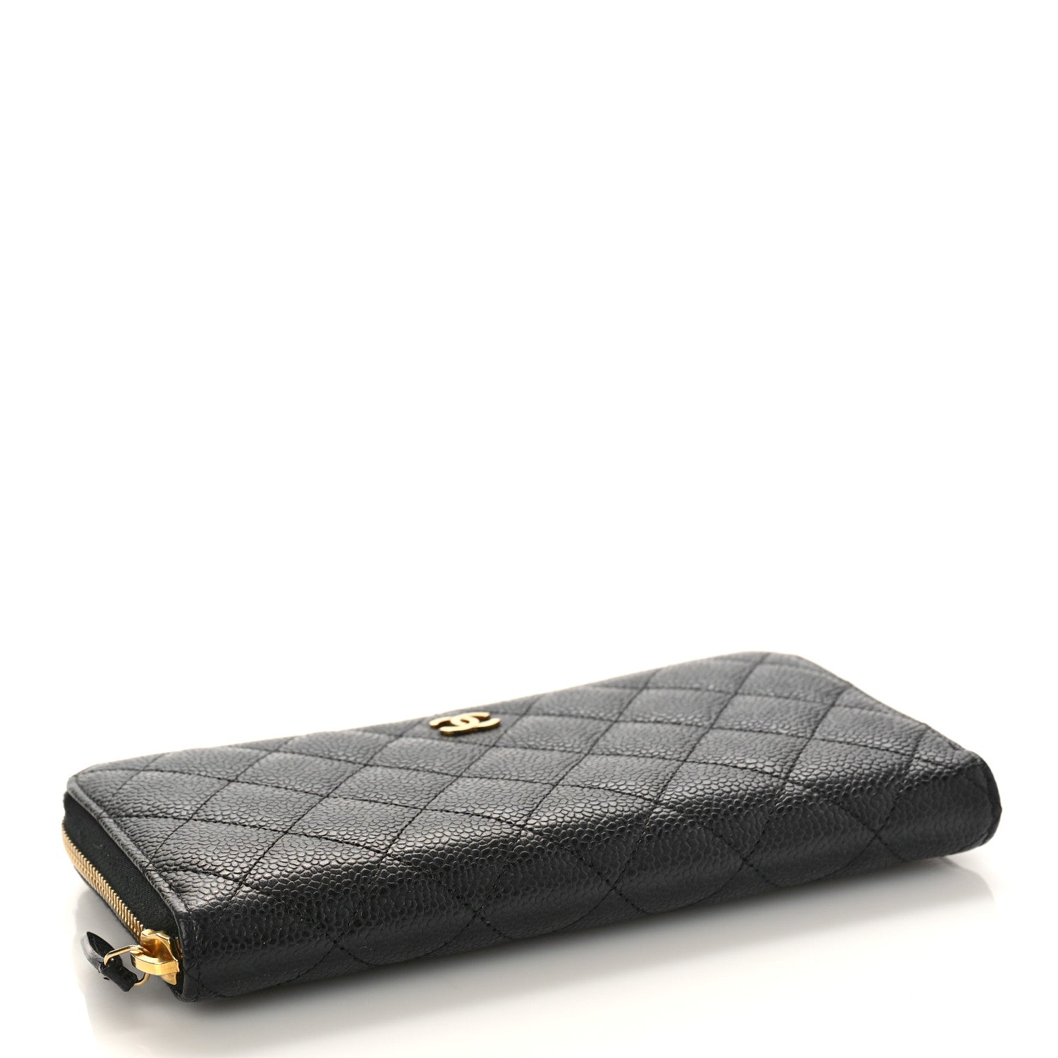 Chanel Caviar Quilted Large Gusset Zip Around Wallet Black 4 of 9