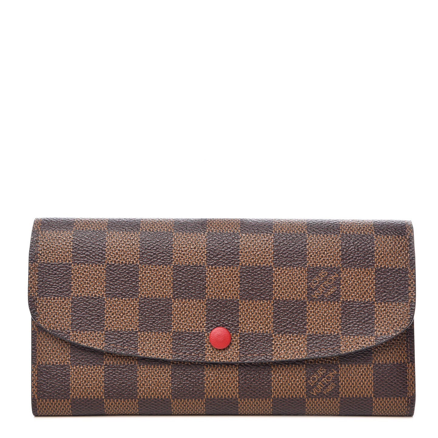 Damier Ebene Emilie Wallet Red